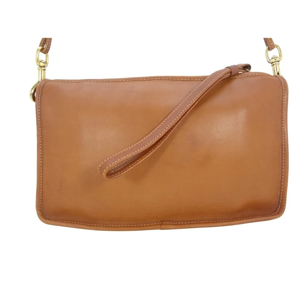 Coach 9058 Manor Bag‎ Small British Tan Excellent Vintage Leather Crossbody